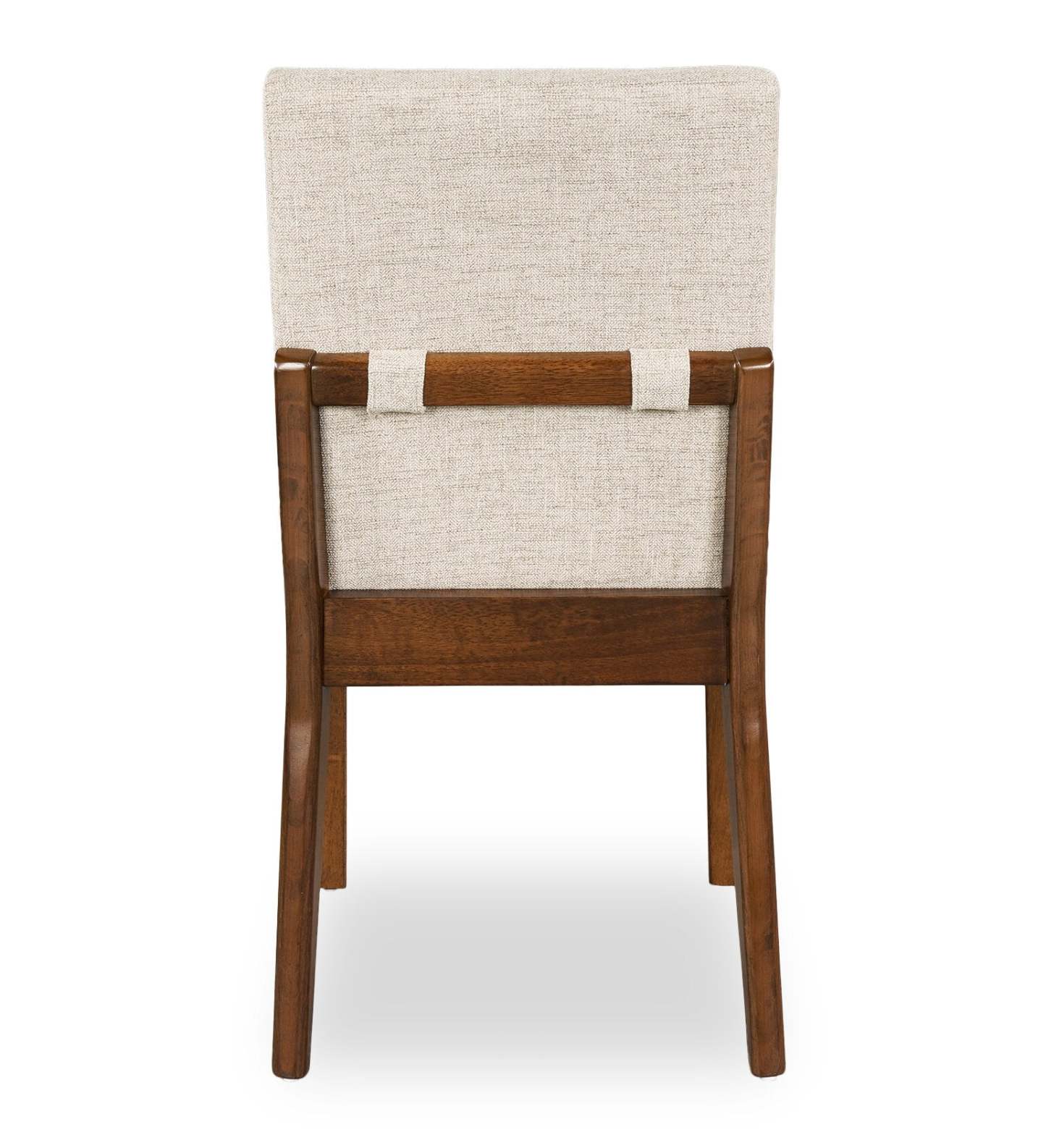 Chaise de salle à manger Vale avec tissu polyester, bois - Marron et beige | Chaise de salle à manger Vale en tissu de polyester et en bois - brune et beige