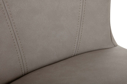 Quinn Barstool with Vegan Leather Fabric - Taupe | Tabouret bar Quinn en tissu de cuir végétalien - taupe