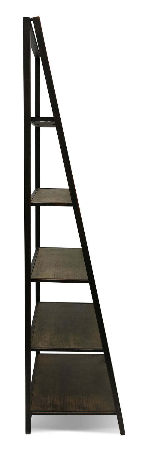 Bibliothèque ouverte 5 étagères Santa Mon 30 - Espresso|Bibliothèque Santa Mon de 30 po avec 5 tablettes ouvertes - espresso