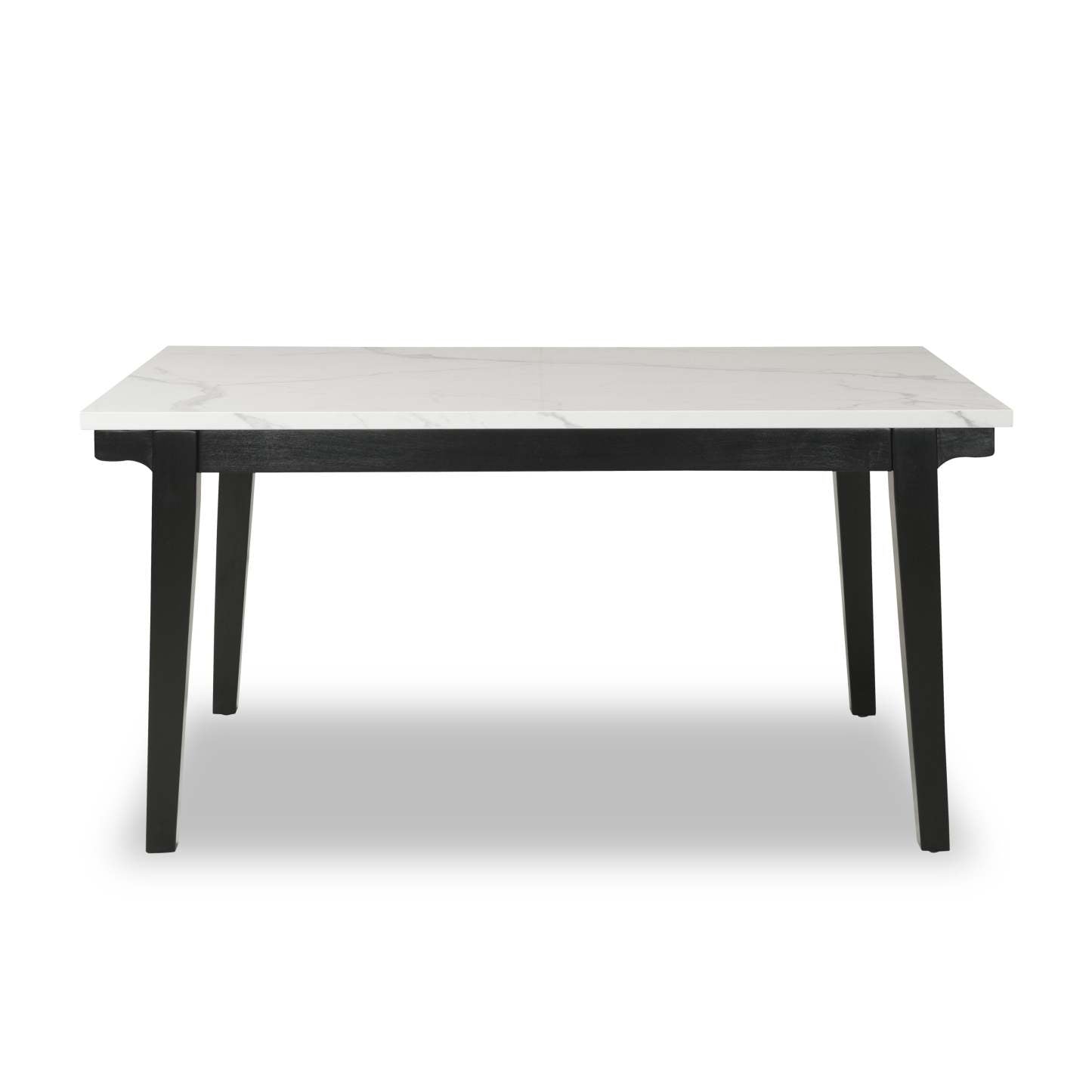 Table de salle à manger Verona avec plateau Culture marbré, 60 W - Blanc | Table de salle à manger Verona de 60 po (L) avec dessus en marbre synthétique - blanche