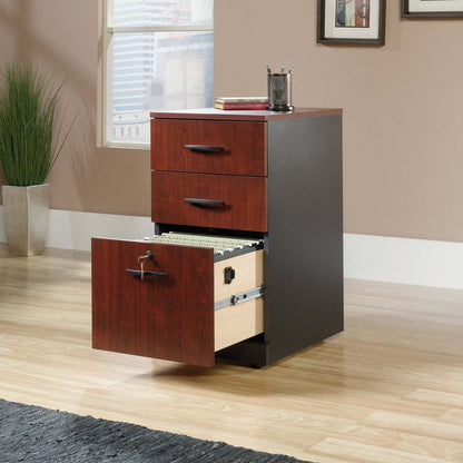 Via Commercial Grade 3-Drawer Filing Cabinet - Cherry &amp; Grey|Classeur Via de qualité commerciale à 3 tiroirs - cerisier et gris
