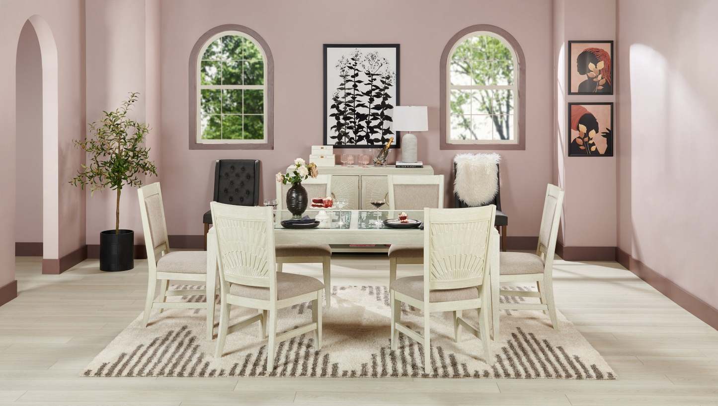 Chaise de salle à manger York avec tissu d'apparence lin et garniture cloutée - Gris | Chaise de salle à manger York en tissu d'apparence lin avec bordure de clous décoratifs - grise