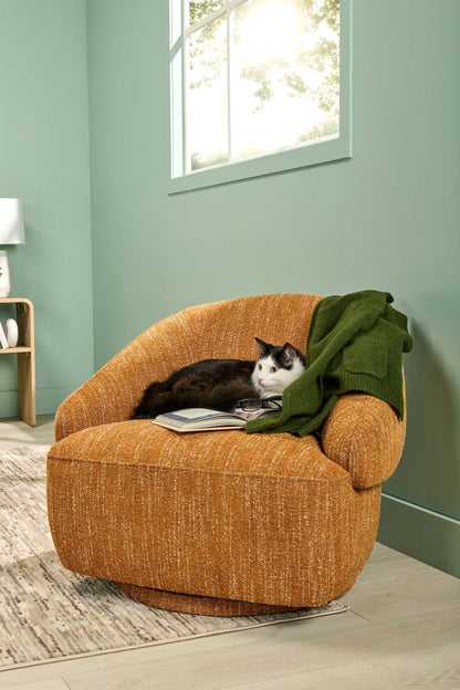 Fauteuil d'appoint pivotant Villa - Moutarde | Fauteuil d'appoint pivotant Villa - moutarde