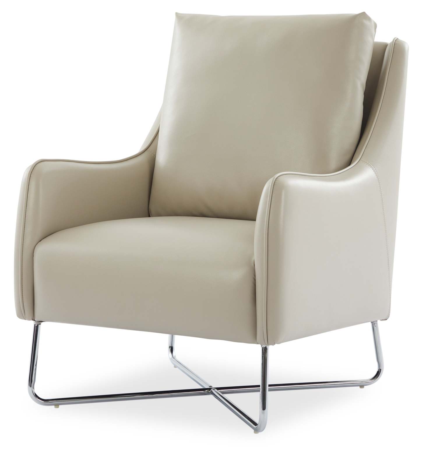 Vine 34.6 Fauteuil d'appoint en tissu d'apparence cuir avec pieds en métal - Taupe | Fauteuil d'appoint Vine de 34,6 po en tissu d'apparence cuir avec pattes en métal - taupe | VINETPAC