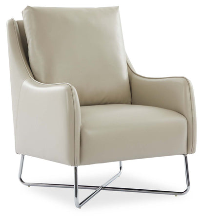 Vine 34.6 Fauteuil d'appoint en tissu d'apparence cuir avec pieds en métal - Taupe | Fauteuil d'appoint Vine de 34,6 po en tissu d'apparence cuir avec pattes en métal - taupe | VINETPAC