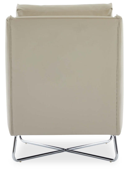 Vine 34.6 Fauteuil d'appoint en tissu d'apparence cuir avec pieds en métal - Taupe | Fauteuil d'appoint Vine de 34,6 po en tissu d'apparence cuir avec pattes en métal - taupe | VINETPAC