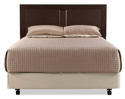 Tête de lit à panneau Yorkdale, fabriquée au Canada, brun - Grand lit | Tête de lit à panneau Yorkdale fabriquée au Canada, brune - format grand lit