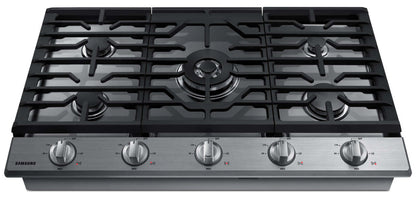Surface de cuisson à gaz Samsung de 36 po avec brûleur double – NA36K6550TS