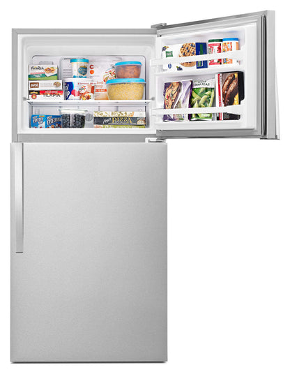 Réfrigérateur Whirlpool de 30 po et de 18,3 pi³ à congélateur supérieur - acier inoxydable monochromatique - WRT148FZDM | Whirlpool 30 18.3 Cu. Ft. Top-Mount Refrigerator - Monochromatic Stainless Steel