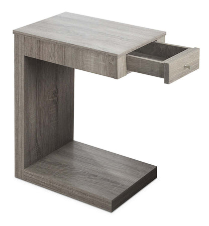 Hampshire 12 C-Shape Accent Table with Drawer - Taupe|Table d'appoint Hampshire de 12 po en forme de C avec tiroir - taupe
