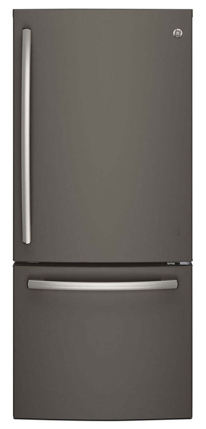 Réfrigérateur GE de 30 20,9 pi³ à congélateur inférieur - ardoise - GDE21DMKES | GE 30 20.9 Cu. Ft. Bottom-Mount Refrigerator - Slate - GDE21DMKES