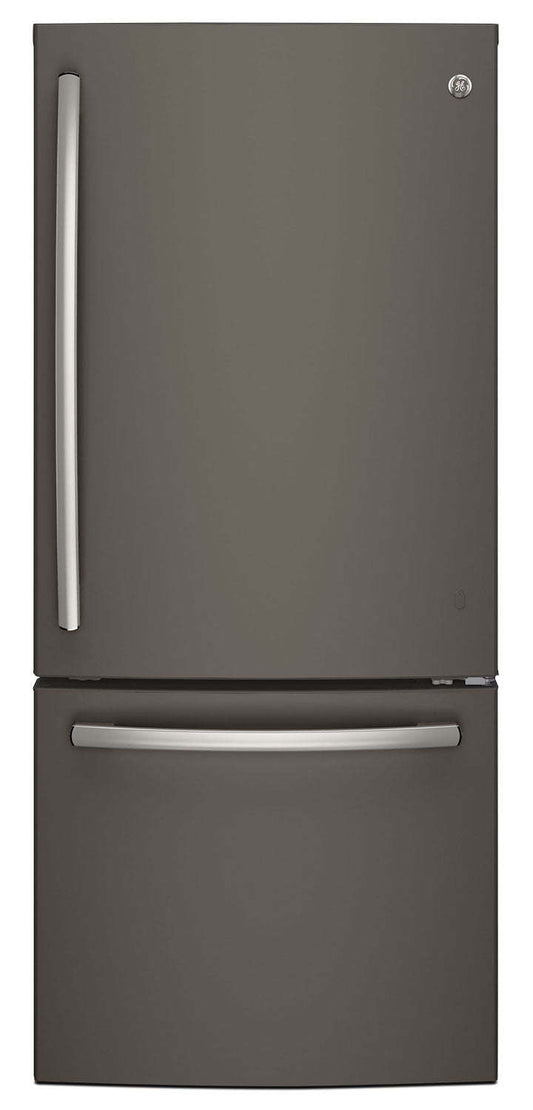 Réfrigérateur GE de 30 20,9 pi³ à congélateur inférieur - ardoise - GDE21DMKES | GE 30 20.9 Cu. Ft. Bottom-Mount Refrigerator - Slate - GDE21DMKES