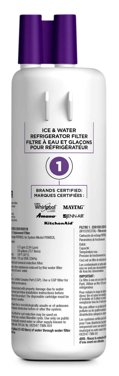 Whirlpool Everydrop™ Ice and Water Réfrigérateur Filter 1|Filtre à eau et à glaçons Whirlpool EveryDropMC no 1 pour réfrigérateur|EDR1RXD1