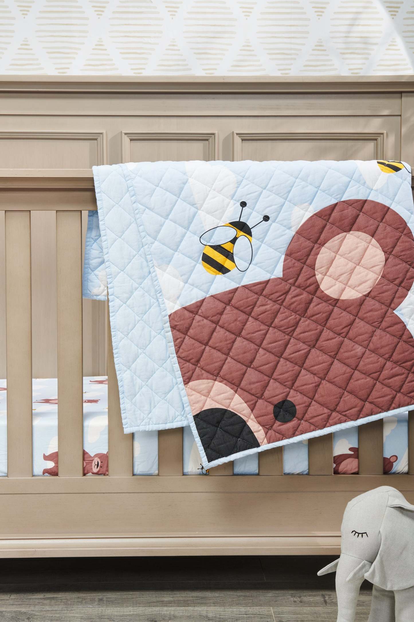 Ensemble de literie pour lit de bébé 3 pièces Walden - Bleu | Literie Walden 3 pièces pour lit de bébé - Bleu