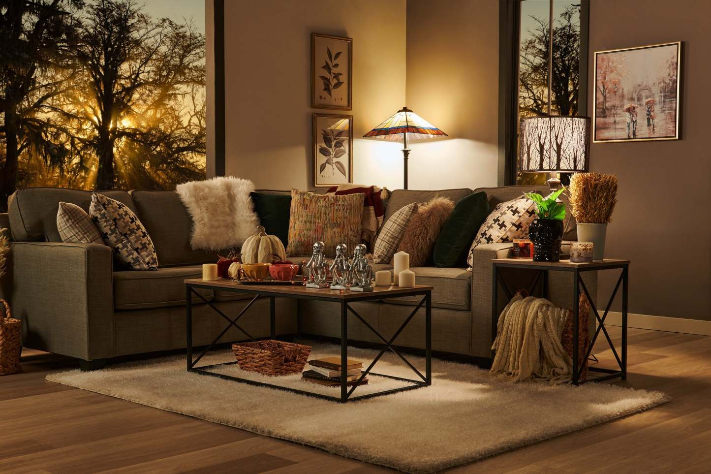 Walter 62 Tiffany Style Lampadaire en Verre Soufflé à la Main|Lampe à pied Walter de 62 po de style Tiffany avec verre soufflé à la main