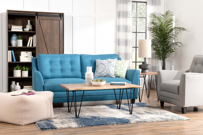 Warren 47.25 Accent Storage Cabinet with Sliding Barn-style Door - Walnut Oak|Armoire décorative de rangement Warren de 47,25 po avec porte coulissante de style grange - chêne noyer