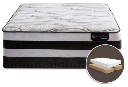 Serta iComfort® Hybrid Valentine Firm Split Queen Mattress Set|Ensemble matelas ferme divisé Valentine Hybride iComfort de Serta pour grand lit