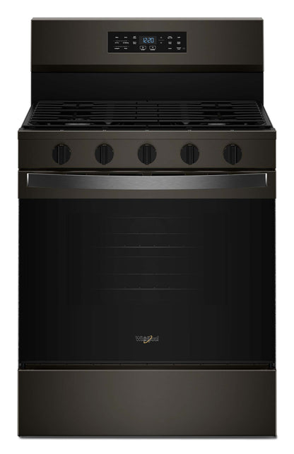 Cuisinière à gaz Whirlpool de 5,0 pi3 avec cuisson à air – noir sur acier inoxydable - WFGS5730SV