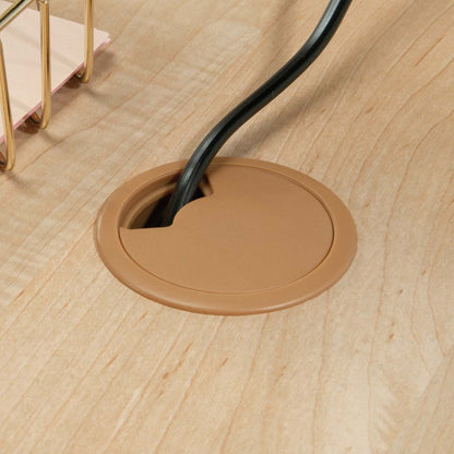 Bureau d'ordinateur Whitaker Point de 59,06 po de qualité commerciale à 3 tiroirs avec armoire - érable naturel