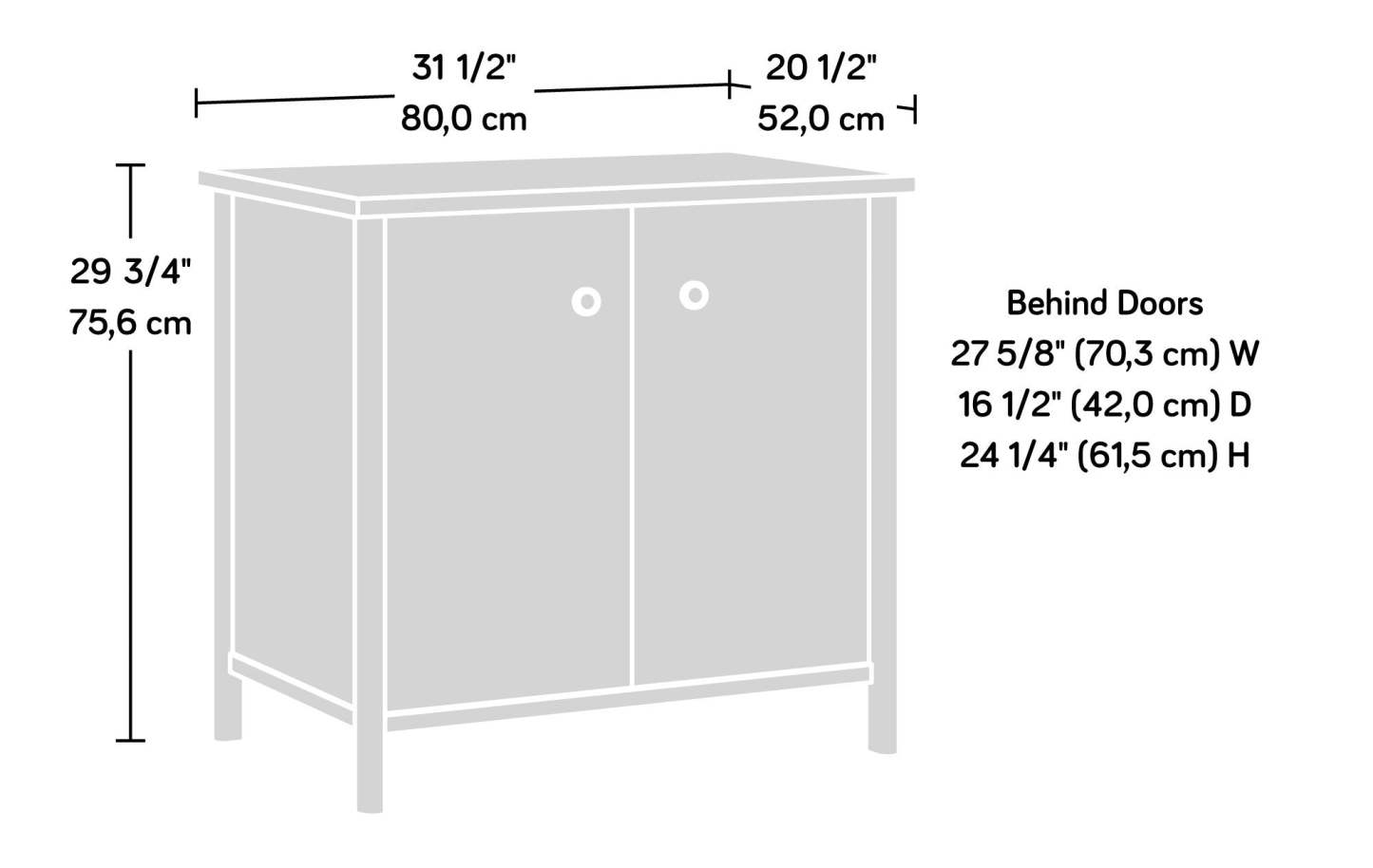 Whitaker Point 31.5 Commercial Grade Storage Cabinet - Natural Maple|Armoire de rangement Whitaker Point de 31,5 po de qualité commerciale - érable naturel
