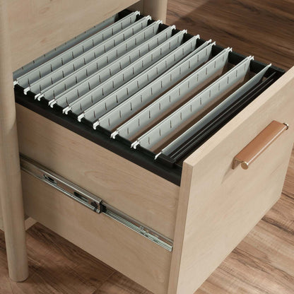 Bureau en forme de L Whitaker Point de 94,13 po de qualité commerciale avec rangement et plateau pour clavier - érable naturel