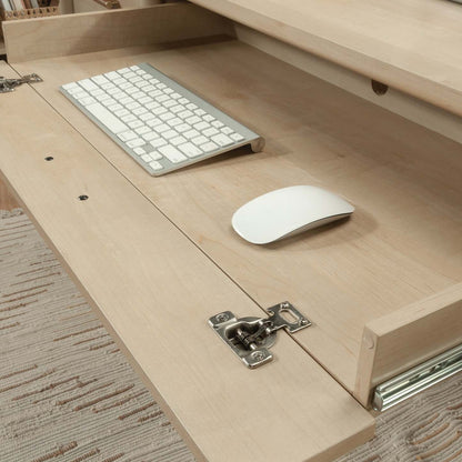 Bureau de direction Whitaker Point de 65,98 po de qualité commerciale à 5 tiroirs avec armoire - érable naturel