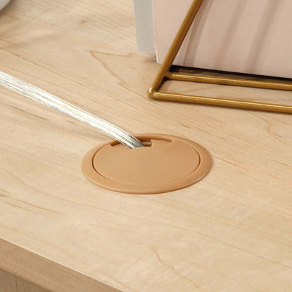 Bureau de direction Whitaker Point de 65,98 po de qualité commerciale à 5 tiroirs avec armoire - érable naturel