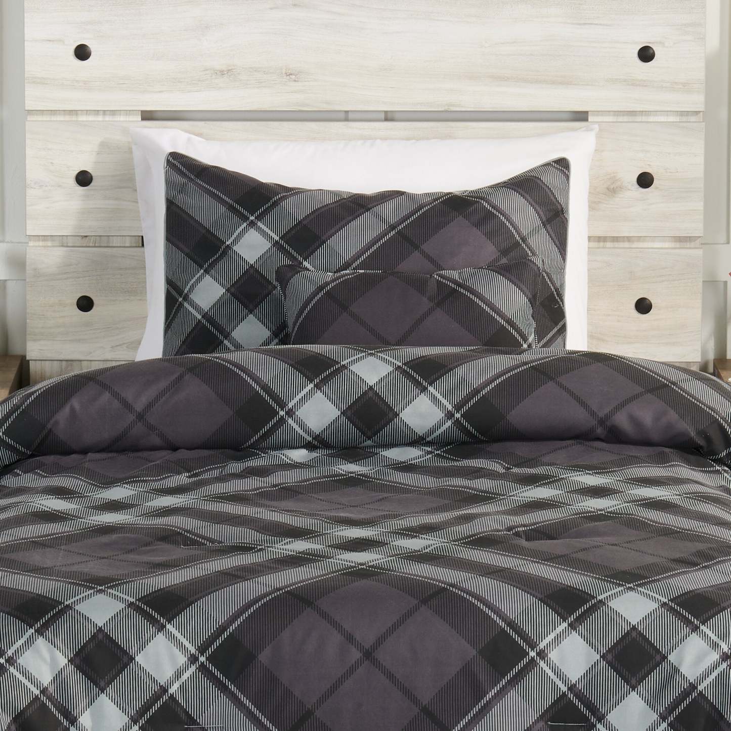 Ensemble d'édredon double 3 pièces William - Gris | Ensemble d'édredon William 3 pièces pour lit simple - gris | WLIAM3TW