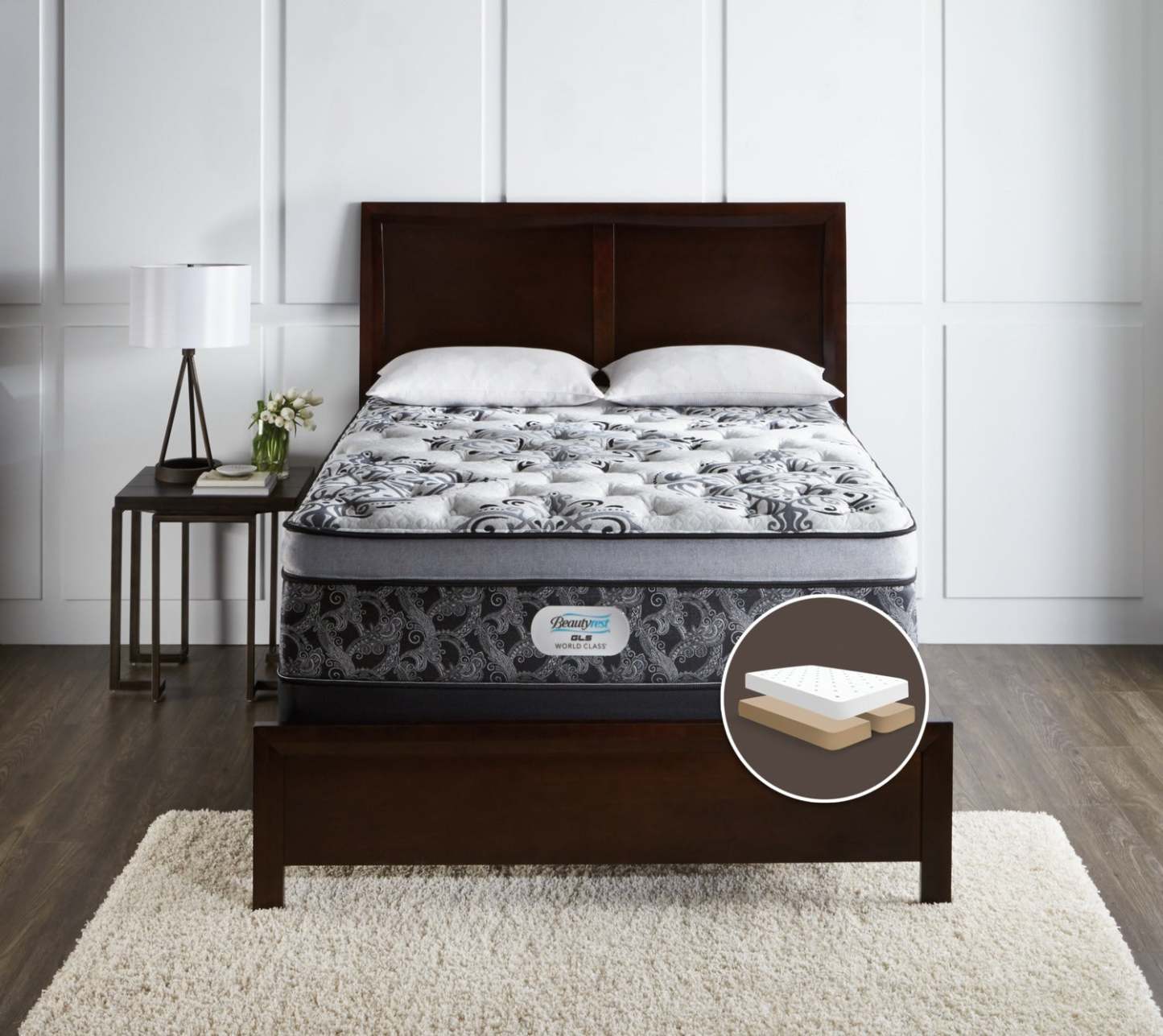 Beautyrest GL5 World Class Genesis Euro-Top Firm Split Queen Mattress Set|Ensemble ferme à Euro-plateau divisé GL5 Genesis de Beautyrest World Class pour grand lit