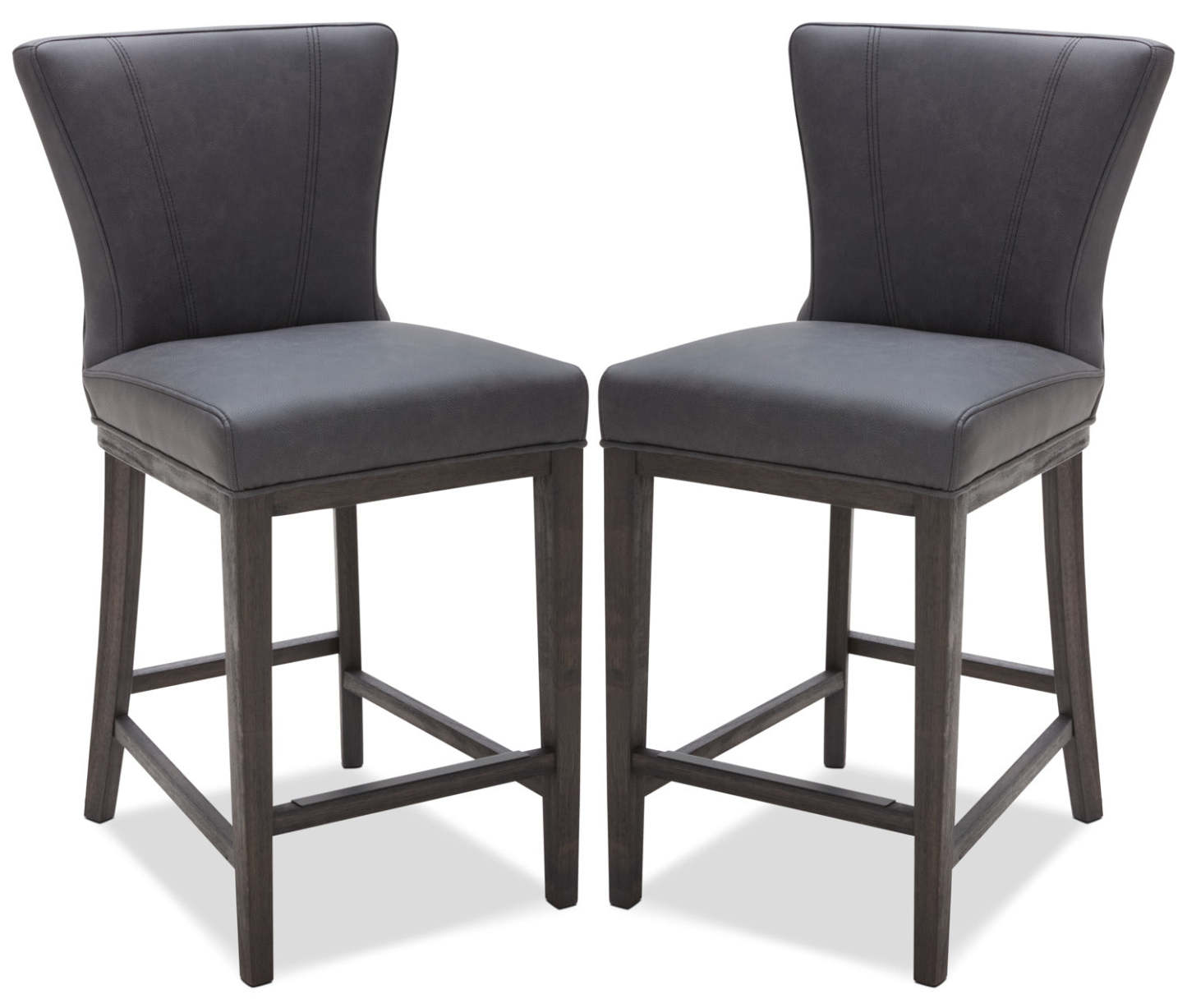 Tabouret Quinn à hauteur de comptoir, ensemble de 2 – Gris|Tabouret Quinn de hauteur comptoir, ensemble de 2 - gris|QUINGCSP