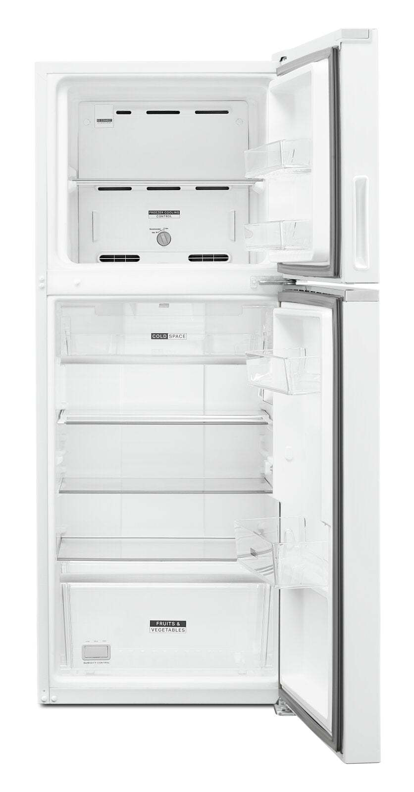 Réfrigérateur Whirlpool de 24 po et de 11,6 pi³ à congélateur supérieur - blanc - WRT312CZJW | Tourbillon 24 11,6 Cu. Fort. Réfrigérateur à congélateur supérieur - Blanc - WRT312CZJW