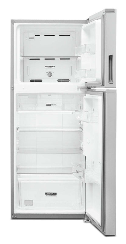 Réfrigérateur Whirlpool de 24 po et de 11,6 pi³ à congélateur supérieur - fini en acier inoxydable résistant aux empreintes digitales - WRT312C…