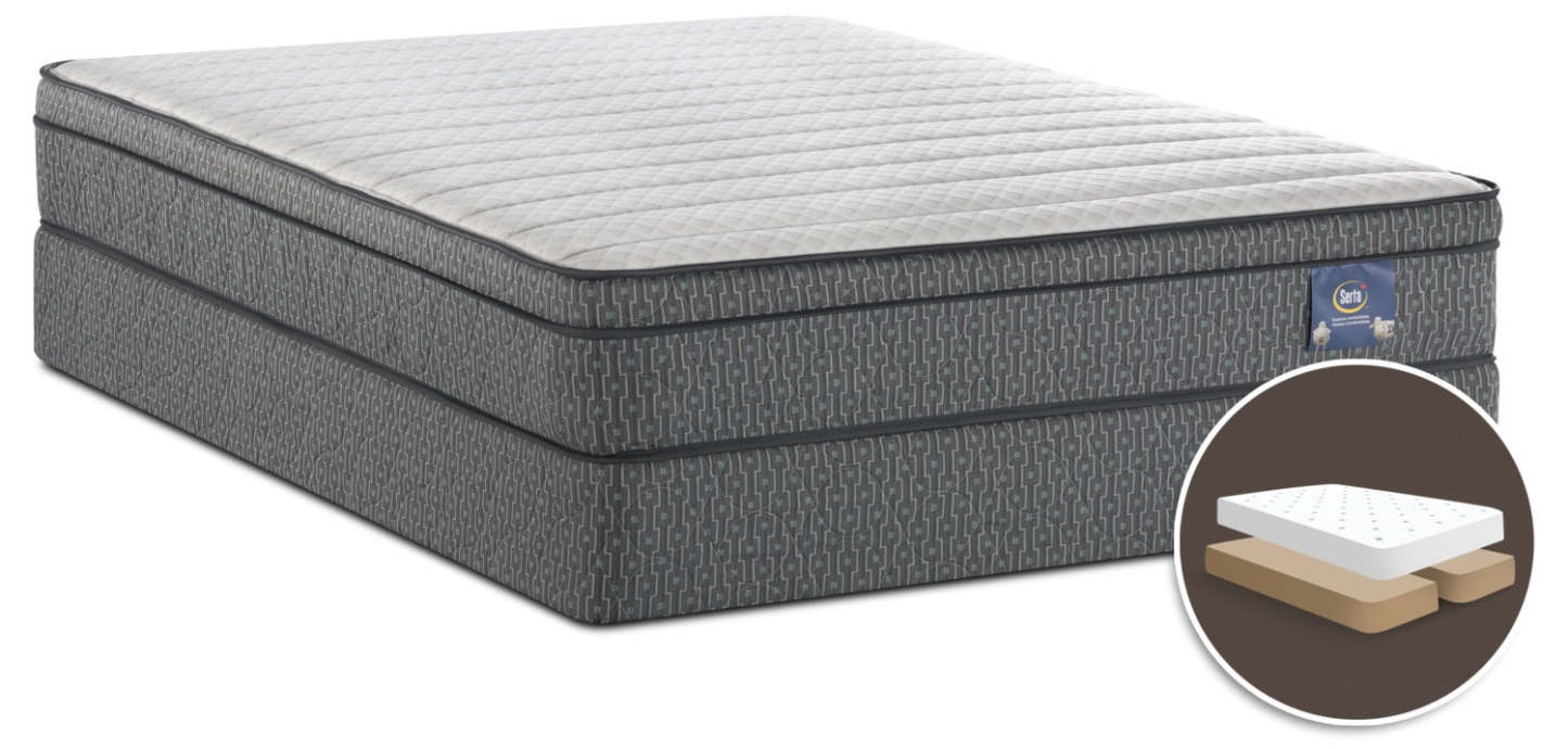 Serta Always Comfort® Alberto Euro-Top Split Queen Mattress Set|Ensemble matelas à Euro-plateau divisé Alberto Toujours Confortable de Serta pour grand lit