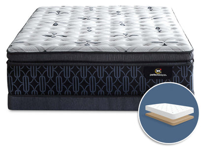 Serta Perfect Sleeper® Mansell Plush Super Pillow-Top Low-Profile Full Mattress Set|Ensemble moelleux plateau-coussin épais à profil bas Mansell Perfect Sleeper Serta pour lit double