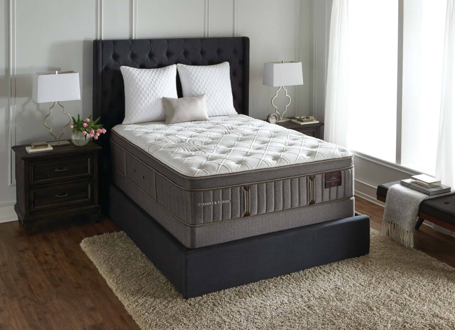 Stearns & Foster Wynford Plush Euro-Top King Mattress Set|Ensemble matelas moelleux à Euro-plateau Wynford de Stearns & Foster pour très grand lit