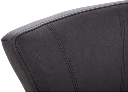 Tabouret à hauteur de comptoir Quinn avec tissu en cuir végétalien - Gris | Tabouret Quinn de hauteur comptoir en tissu de cuir végétalien - gris