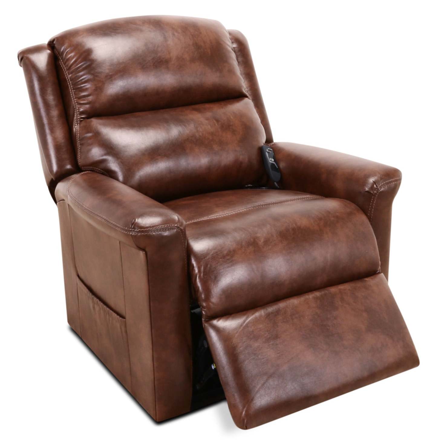 486 Leather-Look Fabric 3-Position Power Lift Chair – Mocha|Fauteuil à levage électrique en tissu simili cuir 486 à 3 positions - moka