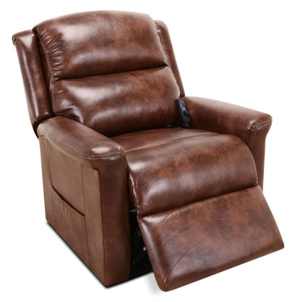 486 Leather-Look Fabric 3-Position Power Lift Chair – Mocha|Fauteuil à levage électrique en tissu simili cuir 486 à 3 positions - moka