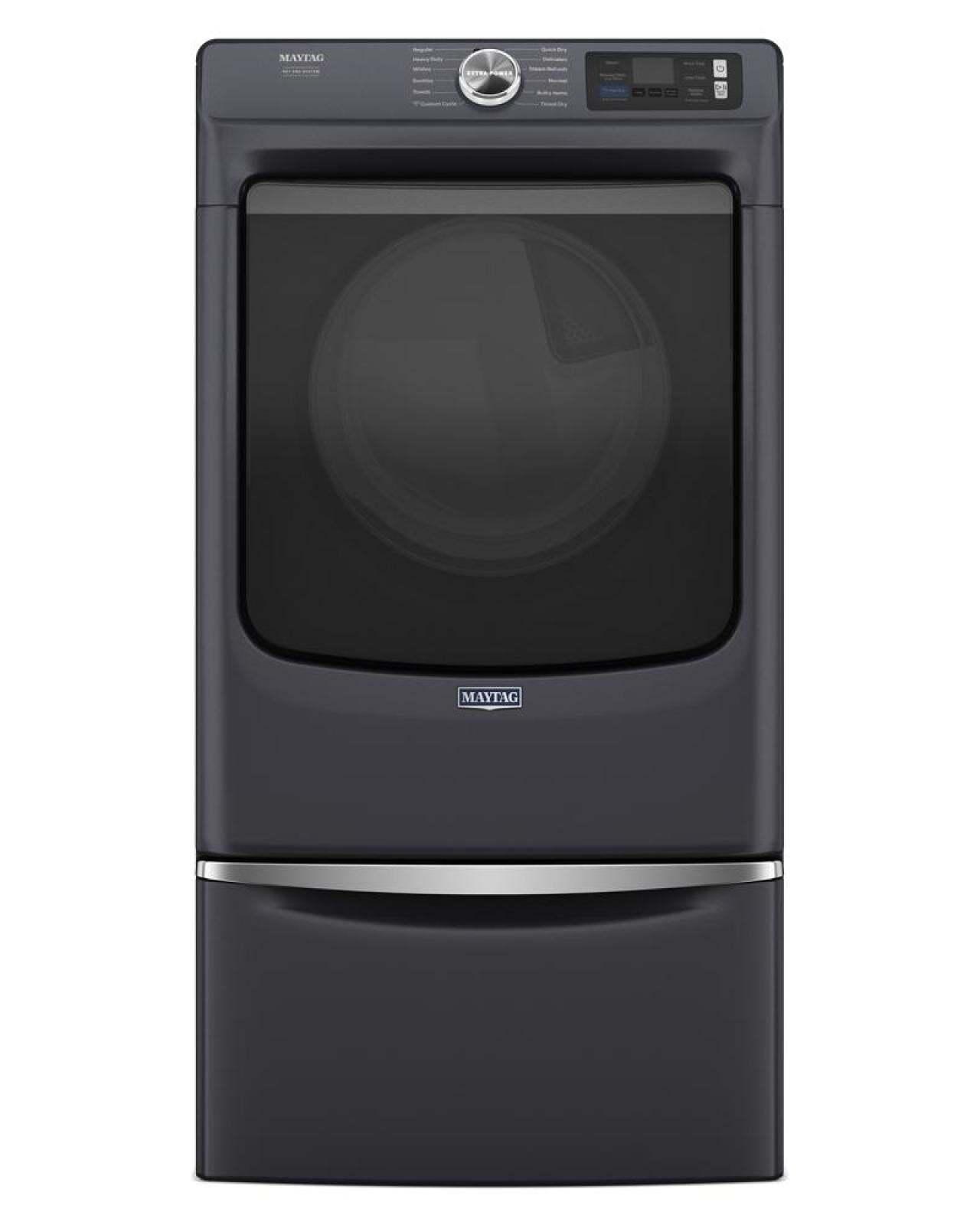 Piédestal à lessive Maytag 15,5 H avec tiroir de rangement - Acier minuit | Piédestal de buanderie Maytag de 15,5 po de hauteur avec tiroir de rangement - acier minuit | XHPC155R