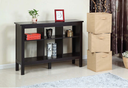 Kimberly 48 Hall Table avec 3 paniers - Espresso|Table d'entrée Kimberly de 48 po avec 3 paniers - expresso