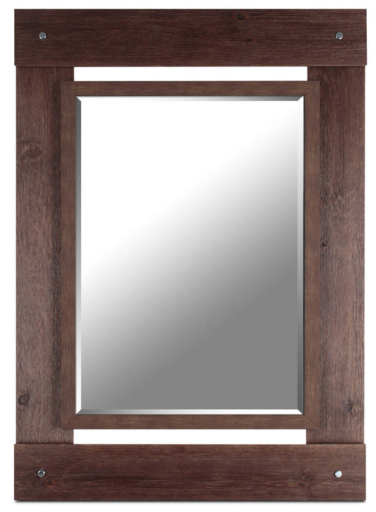 Miroir de campagne rouge français – 30 x 42,5 po | IMM118MR