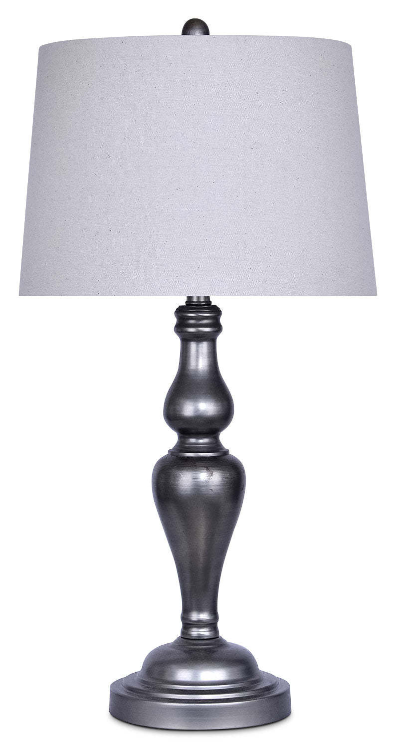 28 Ensemble 2 lampes de table rétro de 28 po en métal