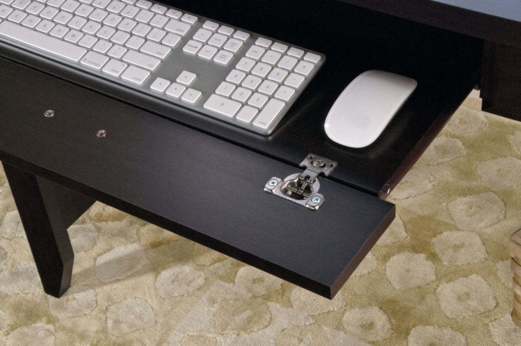 Shoal Creek 47.17 Writing Office Desk with Keyboard Tray &amp; Drawer - Jamocha Wood|Bureau de travail Shoal Creek de 47,17 po avec plateau pour clavier et tiroir - bois jamocha