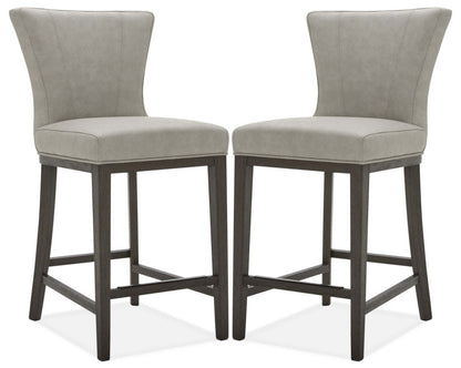 Tabouret Quinn à hauteur de comptoir, ensemble de 2 – Taupe|Tabouret Quinn de hauteur comptoir, ensemble de 2 - taupe|QUINTCSP