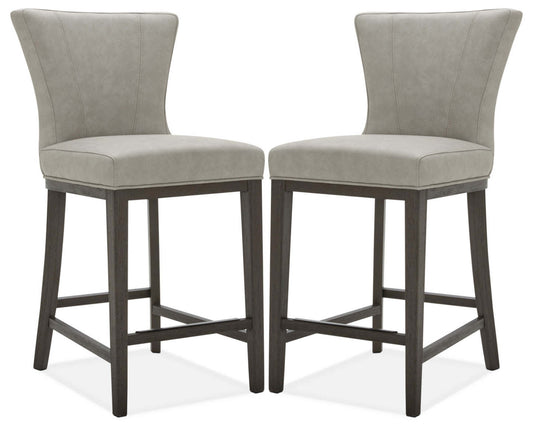 Tabouret Quinn à hauteur de comptoir, ensemble de 2 – Taupe|Tabouret Quinn de hauteur comptoir, ensemble de 2 - taupe|QUINTCSP