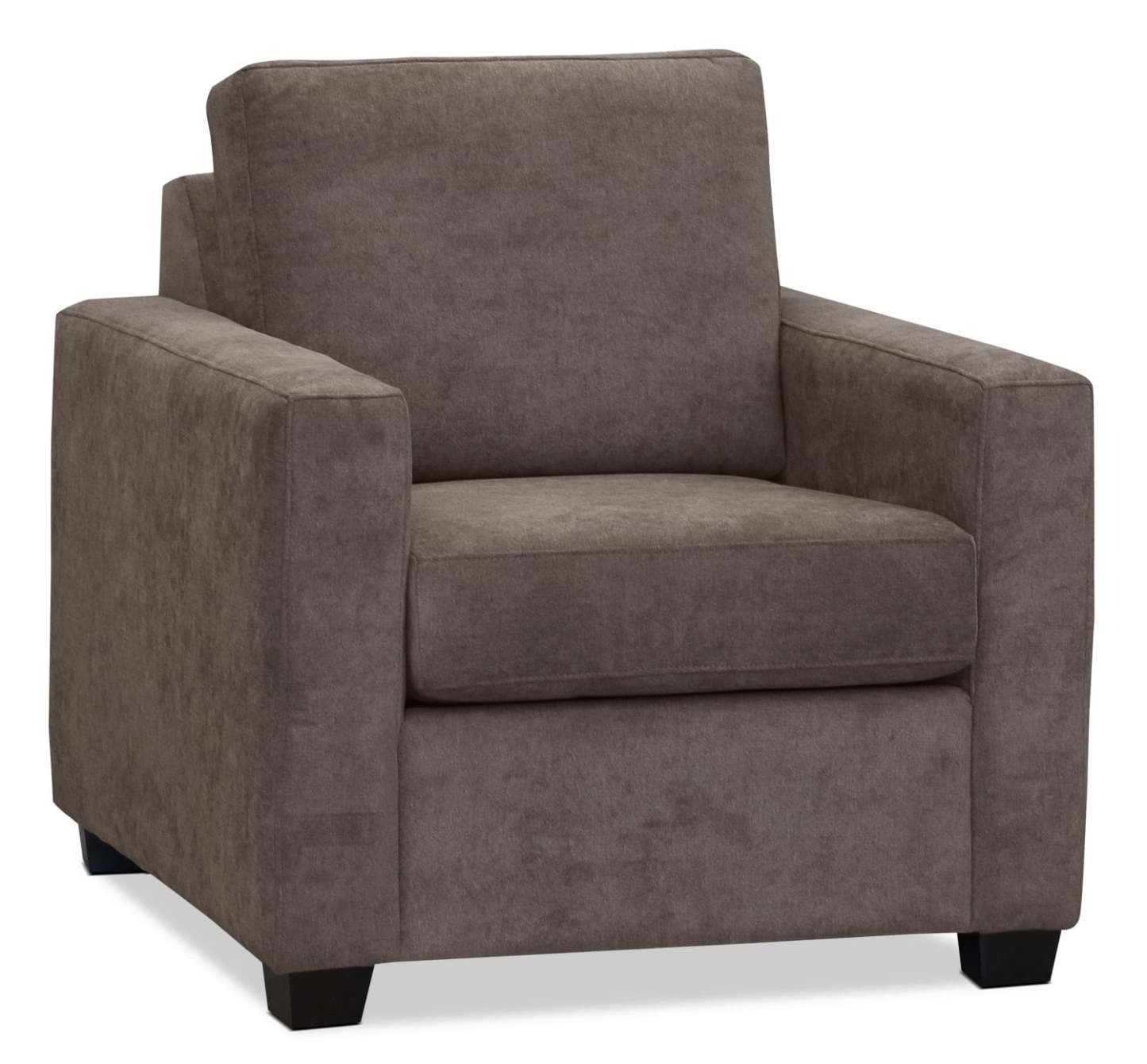 Fauteuil Becca en chenille - anthracite