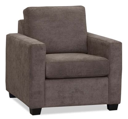 Fauteuil Becca en chenille - anthracite