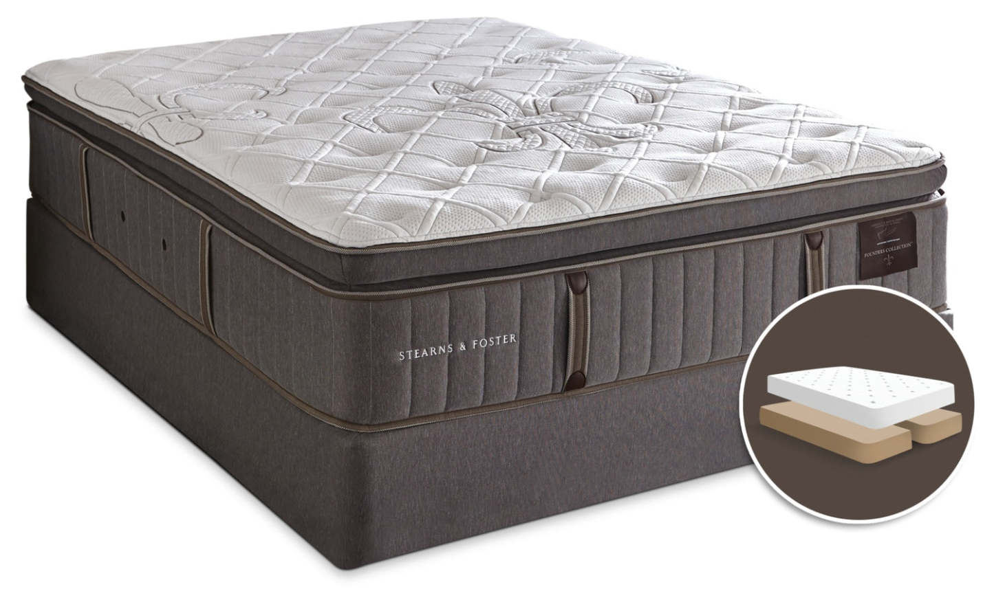 Stearns &amp; Foster Eastminster Pillow-Top Split Queen Mattress Set|Ensemble matelas à plateau-coussin divisé Eastminster de Stearns &amp; Foster pour grand lit