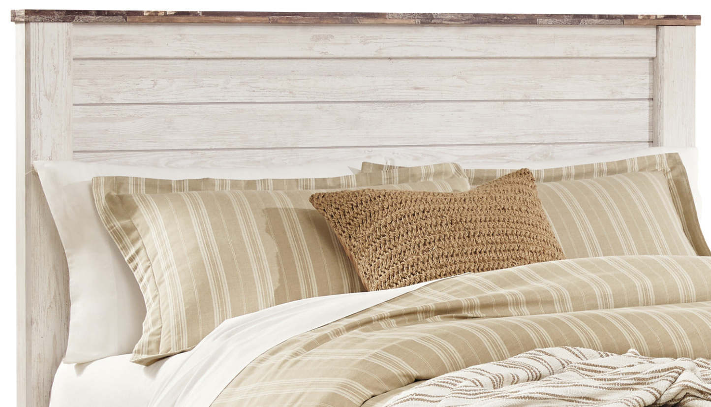 Willowton Panel Headboard, Whitewash - Queen Size | Tête de lit à panneau Willowton, blanchie - format grand lit