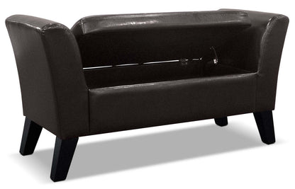 Pouf de rangement Bonn 45 - Simili Cuir Marron|Pouf de rangement Bonn de 45 po - similicuir brun